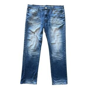 Indigo People Jeans 38x34 Blue Denim Straight Fit Men’s Mid Rise Classic Pants